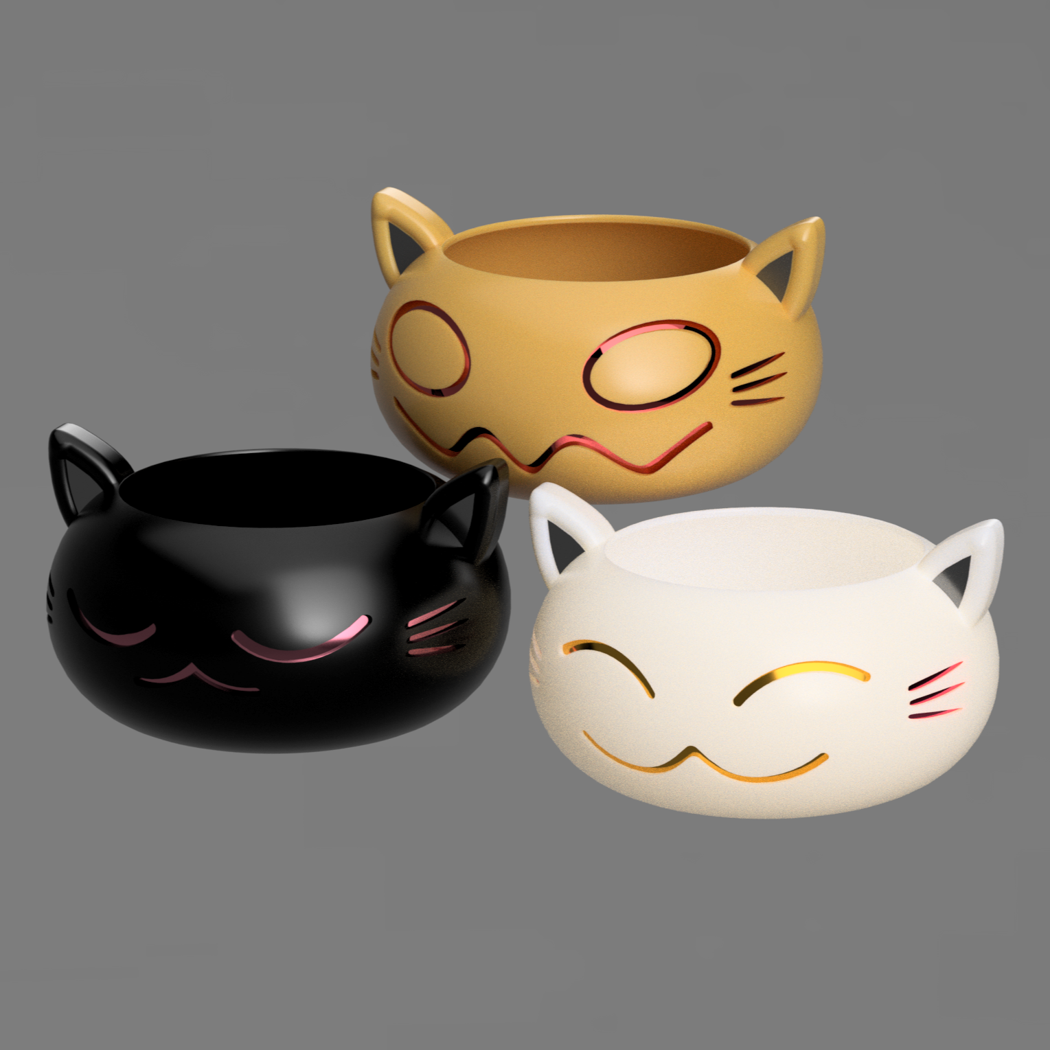 Monster Hunter - Palico Planter Set (STL File)