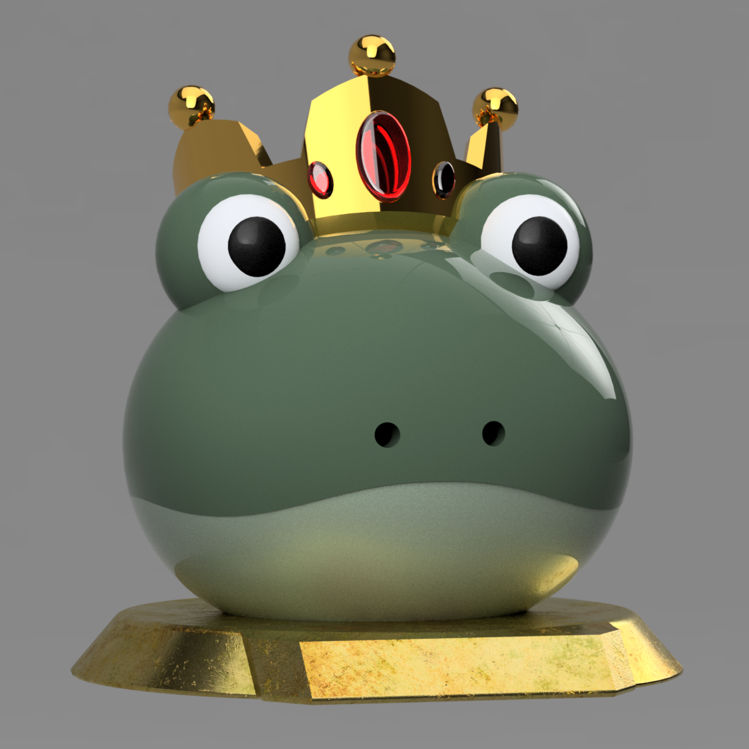 Free - Frog King Statue (STL File)